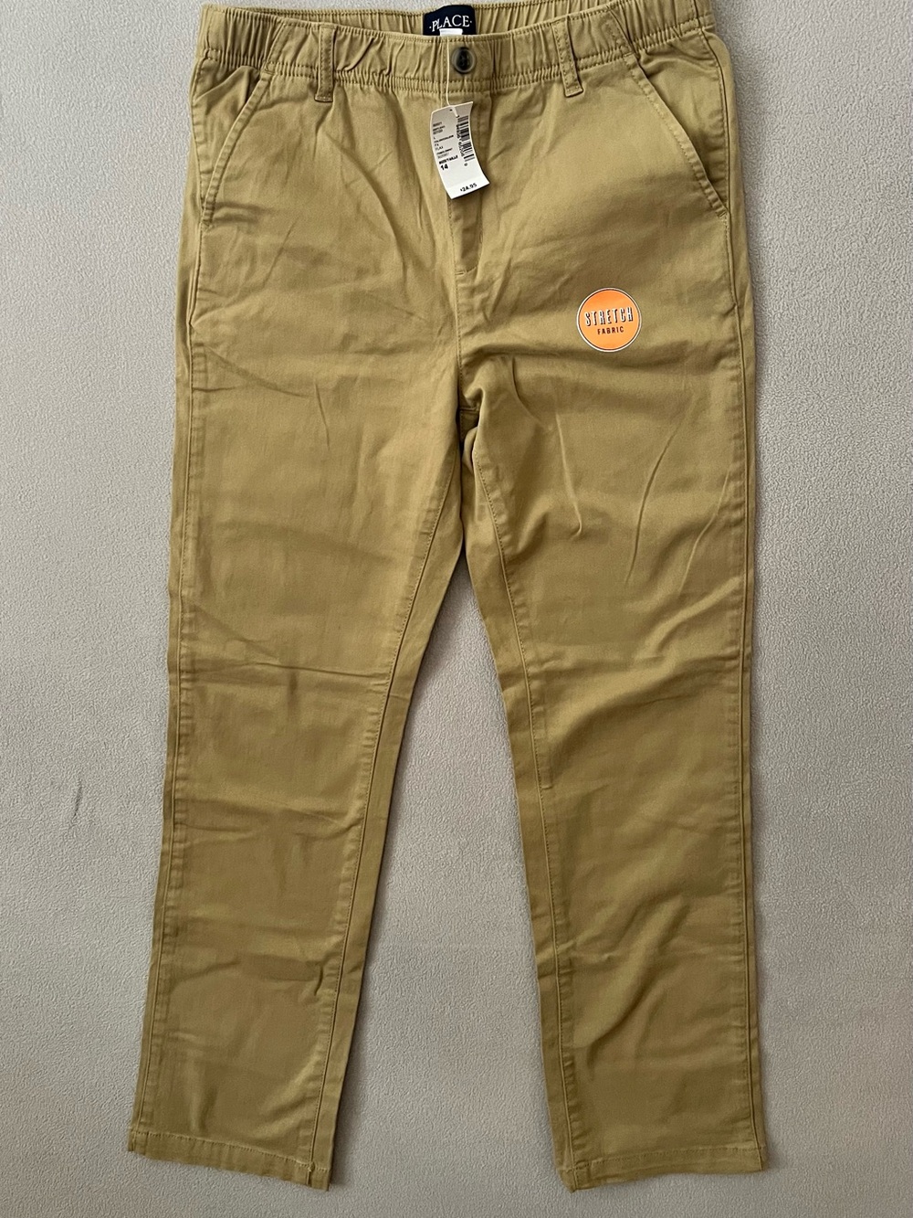 Place Boys Khaki Elastic-Waist Chinos - Tan